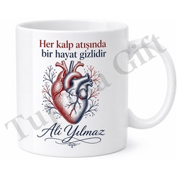 Kardiyologa Hediye Kişiye Özel Baskılı Kupa Bardak Kardiyoloji Hediyesi
