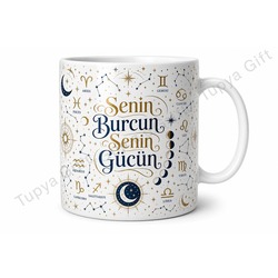 Astroloji Burç Temalı Kişiye Özel Baskılı Kupa Bardak Hediye Doğum Günü