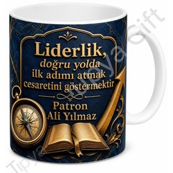 Patrona Hediye Kişiye Özel Baskılı Kupa Bardak Patron Hediyesi