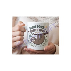 Slow Down. Coffee Time! Temalı Kahve Kupası
