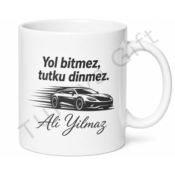 Araç Tutkunu İçin Kişiye Özel Baskılı Kupa Bardak Hediye