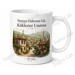 Memleketini Özleyene Hediye Baskılı Kupa Bardak Memleket Özlemi Porselen Mug