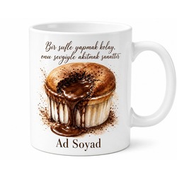 Sufle Yapan Annelere Çikolata Şelalesi Akışkan Sufle Kupa Bardak Hediye