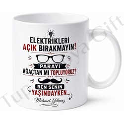 Babanın Sözleri Yazılı Esprili Tasarım Kupa Bardak Babalar Günü Hediye