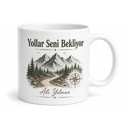 Adventure Awaits Baskılı Macera Bekliyor Kupa Bardak Hediye