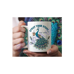 Strut Your Stuff… After Coffee! Tavus Kuşu Temalı Kupa