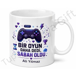 Oyuncu Temalı Baskılı Kupa Bardak Gamer Hediye Porselen Mug