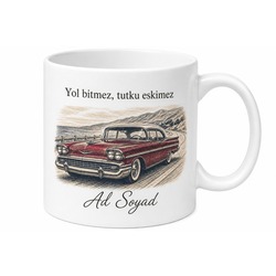 Klasik Araç Sever İçin Kişiye Özel Retro Temalı Baskılı Kupa Bardak Hediye
