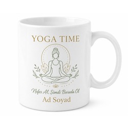 Yoga Time Yazılı Yoga Eğitmenlerine Ve Severlere Kupa Bardak Hediye