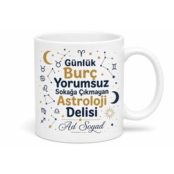 Günlük Burç Yorumsuz Sokağa Çıkmayan Astroloji Delisi Kupa Bardak Hediye