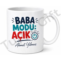 Baba Modu Açık Yazılı Eğlenceli Kupa Bardak Babalar Günü Hediyesi