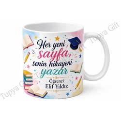 Karne Hediyesi Öğrenciye Özel Baskılı Kupa Bardak Motivasyon Hediyesi