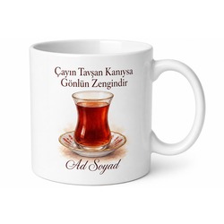 Türk Çayı İçenlere İnce Belli Bardak Tavşan Kanı Kupa Bardak Hediye
