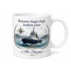 Liman Kılavuz Kaptanı Römorkör Manevrası Dar Boğaz Geçişi Kupa Bardak Hediye