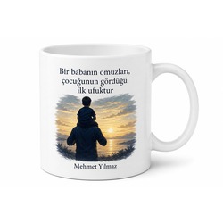 Güven Simgesi Baba Yazılı Kupa Bardak Babalar Günü Özel Hediye