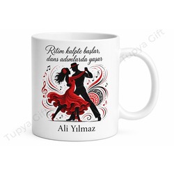 Salsa Dansçısına Hediye Baskılı Kupa Bardak Özel Tasarım Dans Hediyesi