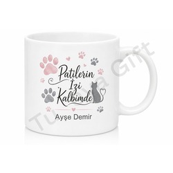 Kedi Sevenlere Özel Yazılı Kişiye Özel Baskılı Kupa Bardak Hediye