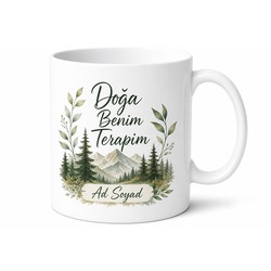 Nature Is My Therapy Baskılı Doğa Terapimdir Çay Kupası Hediye