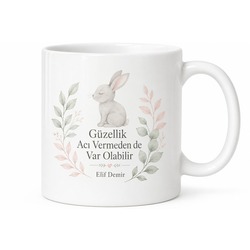Cruelty Free Temiz İçerik Hayvan Deneyi Karşıtı Özel Tasarım Baskılı Kupa Bardak Hediye