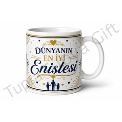 Enişteme Hediye Kişiye Özel Baskılı Kupa Bardak Enişte Hediyesi Mug