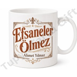 Efsanevi Baba Yazılı Retro Tasarım Kupa Bardak Babalar Günü Hediyesi