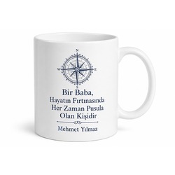 Babaya Adanmış Kupa Bardak Babalar Günü Özel Tasarım Hediye Porselen