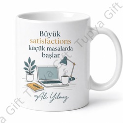 Home Office Temalı Kişiye Özel Baskılı Kupa Bardak Hediye