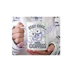 Stay Cool Until Coffee! Eğlenceli Kutup Ayısı Tasarımlı Şık ve Kullanışlı Kupa