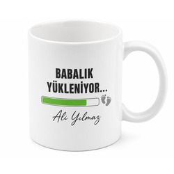 Babalık Yükleniyor Yazılı Esprili Kupa Bardak Babalar Günü Hediyesi