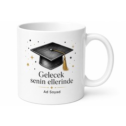 Mezuniyet Hediyesi Kep Temalı Kupa Üniversite Öğrencisine Hediye Bardak