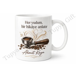 Barista Hediyesi Kişiye Özel Baskılı Kupa Bardak Kahve Sevenlere Hediye