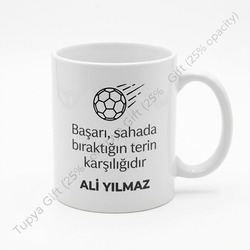 Futbolcuya Hediye Kişiye Özel Baskılı Kupa Bardak Futbol Temalı