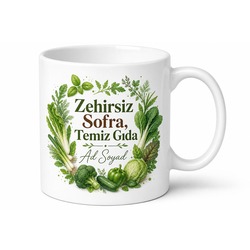 Sadece Organik Tüketenlere Zehirsiz Sofra Temiz Gıda Kupası Hediye Bardak