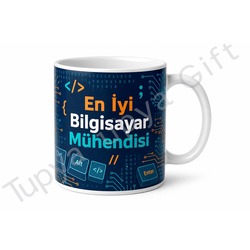 Bilgisayar Mühendisine Hediye Kişiye Özel Baskılı Kupa Bardak Yazılımcı Hediyesi