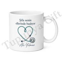 Stajyer Doktora Hediye Kişiye Özel Baskılı Kupa Bardak Tıp Hediyesi