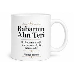 Babamın Alın Teri Yazılı Kupa Bardak Babalar Günü Hediyesi Özel Tasarım