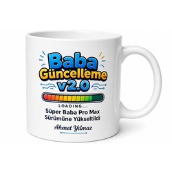 Update Baba Yazılı Komik Teknoloji Kupa Bardak Babalar Günü Hediye