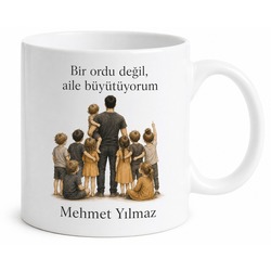 Kalabalık Aile Babası Yazılı Kupa Bardak Babalar Günü Hediyesi