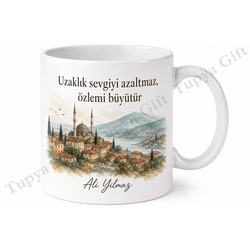 Gurbetçiye Hediye Kişiye Özel Baskılı Kupa Bardak Yurt Dışı Hatıra