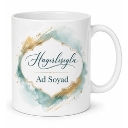 İsme Özel Hayırlısıyla Yazılı Kupa Bardak Özel Tasarım Hediye