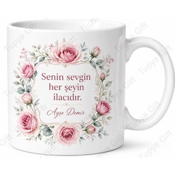 Anne İçin Özel Tasarım Seramik Baskılı Kupa Bardak Anneler Günü Hediyesi