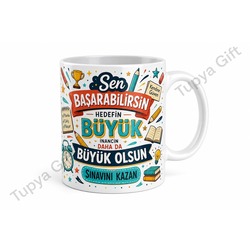 Öğrenciye Hediye Sınav Motivasyonu Yazılı Baskılı Kupa Bardak Hediye