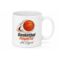 Baskılı Basketbol Hayattır Kupa Bardak Hediye