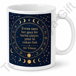 Astroloji Sever İçin Özel Baskılı Kupa Bardak Burç Hediye