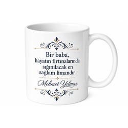 Limited Edition Baba Yazılı Kupa Bardak Babalar Günü Hediyesi Özel Tasarım
