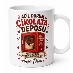 Çikolata Krizine Girenlere Acil Durum Çikolata Deposu Kupa Bardak Hediye