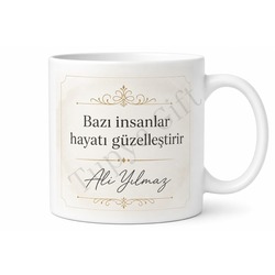 Özel Mesaj Yazılı Baskılı Kupa Bardak Hediye Kişiye Özel Tasarım