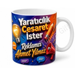 Reklamcıya Hediye Kişiye Özel Baskılı Kupa Bardak Reklam Ajans Hediyesi