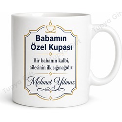 Babamın Özel Kupası Yazılı Kupa Bardak Babalar Günü Özel Hediye Baskılı
