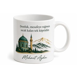 Bursalı Dostlara Hediyelik Kupa Bardak - Özel Tasarım Baskılı Porselen